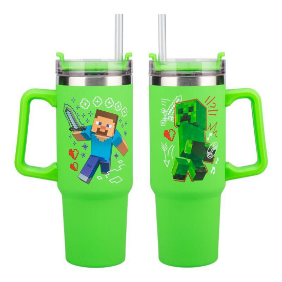 Paladone: Minecraft - Green 900ml Multiway Travel Cup Stra, PP14600MCF