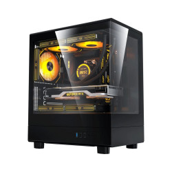 Darkflash кутия Case mATX - DB330M Black - Reversed fans included