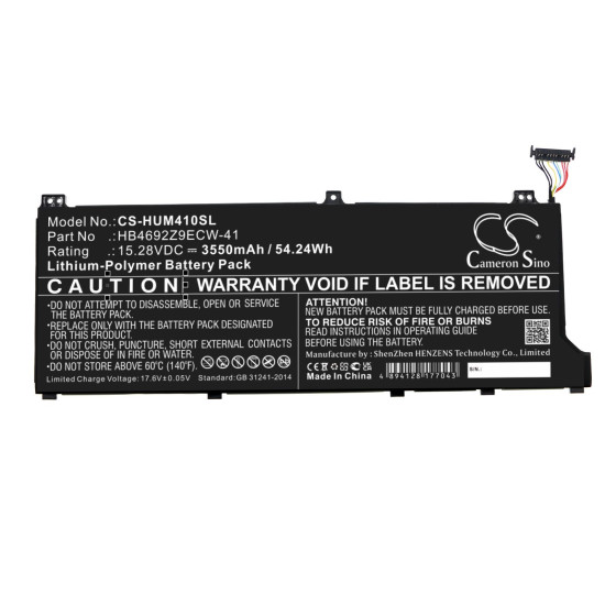 Laptop Battery for Huawei Magicbook 14 HB4692Z9ECW-41  15.28v 3550mAh CAMERON SINO