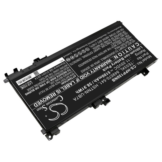 Laptop Battery for HP OMEN 15-AX003NI  TE03XL TPN-Q173 CS-HPP150NB 11,55V 5100mAh CAMERON SINO