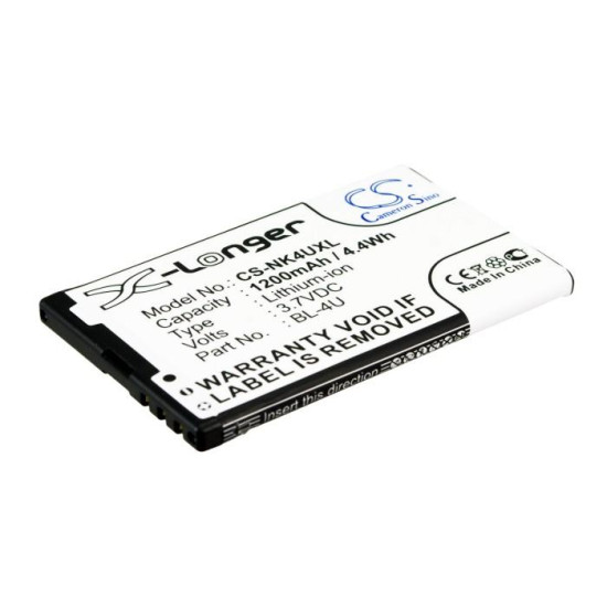 Battery for NOKIA 301, 3120 Classic, 5530 XpressMusi BL-4U LIIon 3,7V 1200mAh Cameron Sino Battery for NOKIA 301, 3120 Classic, 5530 XpressMusi BL-4U LIIon 3,7V 1200mAh Cameron Sino