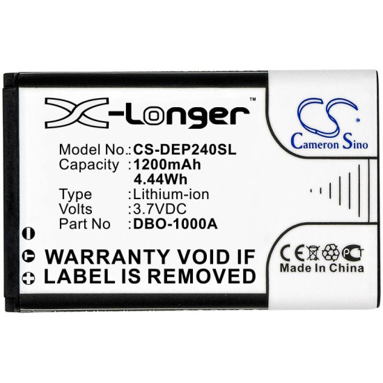Mobile battery DORO 6821,  6881, 1370, 6060  380147 LiIon 3,7V 1200mAh CAMERON SINO