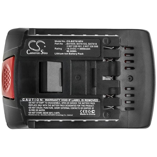 Battery for power tools CS-BST618PH BOSCH 17618, CCS180, CFL180  BAT609 LIIon 18V 5000mA Cameron Sino