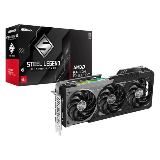 Graphic card ASRock RADEON RX 9070 XT STEEL LEGEND DARK 16GB GDDR6