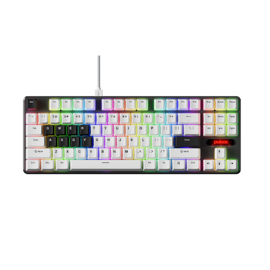 Pulsar професионална геймърска механична клавиатура Professional Gaming Mechanical Keyboard PCMK 2 HE TKL ANSI White - 8K, Gateron Magnetic Switches [Linear]