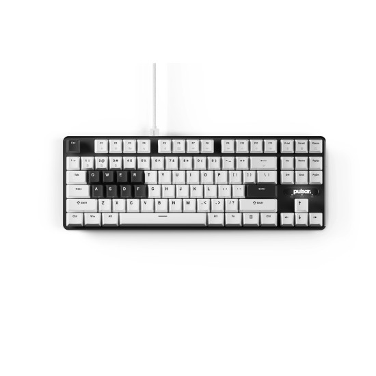 Pulsar професионална геймърска механична клавиатура Professional Gaming Mechanical Keyboard PCMK 2 HE TKL ANSI White - 8K, Gateron Magnetic Switches [Linear]