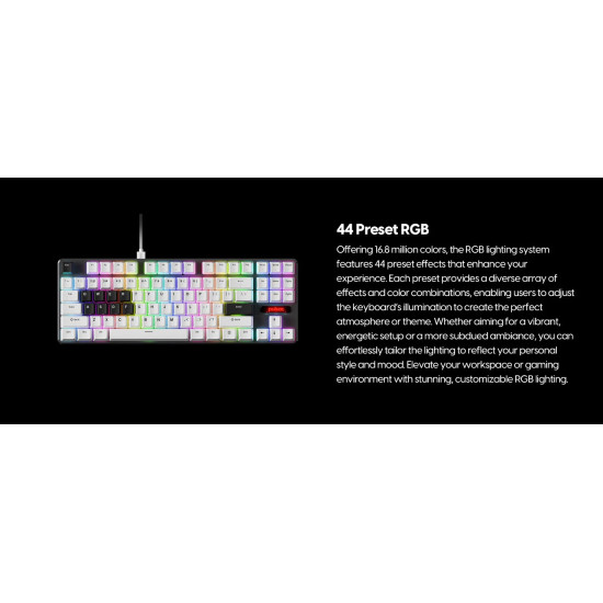 Pulsar професионална геймърска механична клавиатура Professional Gaming Mechanical Keyboard PCMK 2 HE TKL ANSI White - 8K, Gateron Magnetic Switches [Linear]