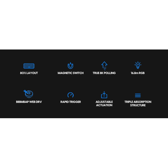 Pulsar професионална геймърска механична клавиатура Professional Gaming Mechanical Keyboard PCMK 2 HE TKL ANSI White - 8K, Gateron Magnetic Switches [Linear]