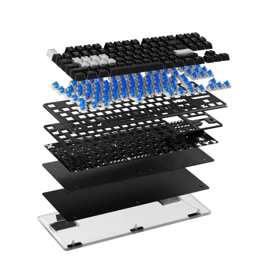 Pulsar професионална геймърска механична клавиатура Professional Gaming Mechanical Keyboard PCMK 2 HE TKL ANSI Black - 8K, Gateron Magnetic Switches [Linear]