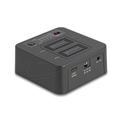Delock USB 20 Gbps M.2 Docking Station for 2 x M.2 NVMe PCIe SSD with Clone and Erase Function