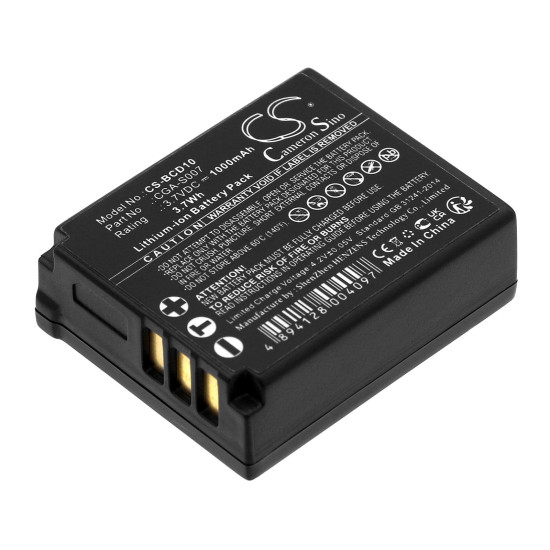 Camera Battery for Panasonic CGA S007 LiIon 3.7V 1000mAh  Cameron Sino