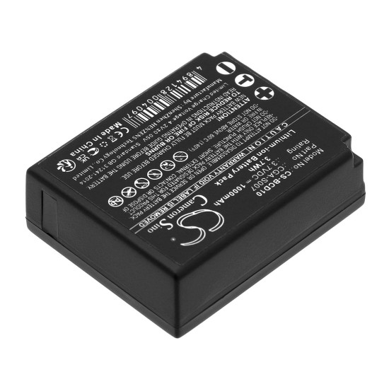 Camera Battery for Panasonic CGA S007 LiIon 3.7V 1000mAh  Cameron Sino