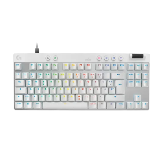 Logitech G Pro X Rapid TKL Mechanical Gaming Keyboard - White, magnetic-analog switch