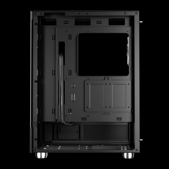 Gamdias кутия Case ATX - ATLAS E1 - 3 x 120 mm A-RGB, Digital Display, Tempered Glass
