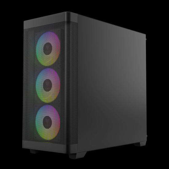 Gamdias кутия Case E-ATX - ATHENA M3 Black - USB-C, 4 x 120 mm A-RGB, Mesh, Tempered Glass