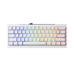 Ducky професионална геймърска механична клавиатура Professional Gaming Mechanical Keyboard One X Mini Wireless White - Ducky AI Switches [Linear], Bluetooth