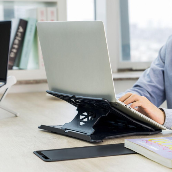 Foldable lightweight laptop stand ACT AC8150, 7 positions, Black Foldable lightweight laptop stand ACT AC8150, 7 positions, Black