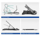 Foldable lightweight laptop stand ACT AC8150, 7 positions, Black Foldable lightweight laptop stand ACT AC8150, 7 positions, Black
