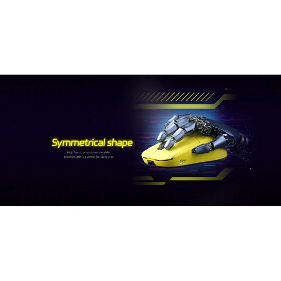 Scyrox професионална геймърска мишка V8 Yellow - Wireless Gaming Mouse - 8K Polling Rate
