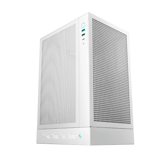 DeepCool кутия Case mini-ITX - CH170 DIGITAL White