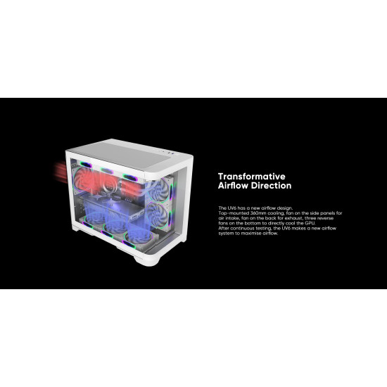 1stPlayer кутия Case mATX - UV6 White