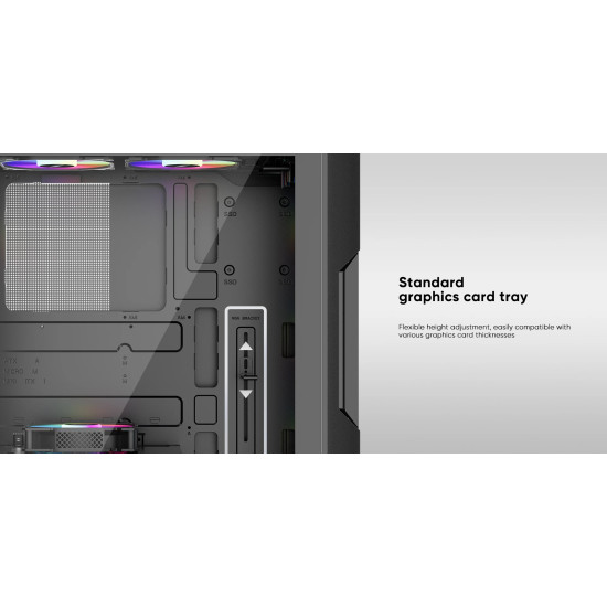 1stPlayer кутия Case ATX - TRILOBITE T7 White - 4 fans included