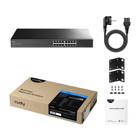 Switch Cudy GS1016L, 16 ports, 10/100/1000, for 19