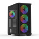 Case ZALMAN Z10 PLUS, Tempered Glass, RGB Mid-Tower, Black