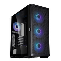Case ZALMAN Z10 PLUS, Tempered Glass, RGB Mid-Tower, Black