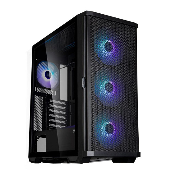 Case ZALMAN Z10 PLUS, Tempered Glass, RGB Mid-Tower, Black