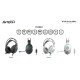 А4tech Fstyler FH300U Headphones with microphone USB, Noise Cancelling, WHITE
