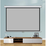 Estillo Wall screen 240x240 cm, white, black frame, 11kg
