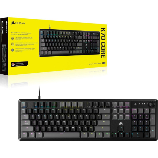 Gaming Mechanical keyboard CORSAIR K70 Core RGB Corsair Linear Red Switch - Carbon Gray