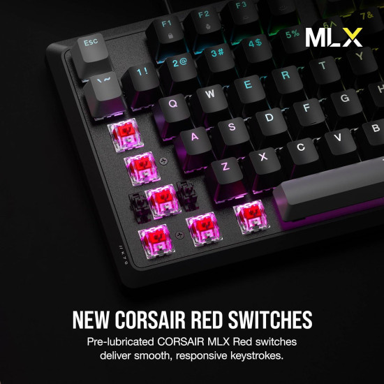 Gaming Mechanical keyboard CORSAIR K70 Core RGB Corsair Linear Red Switch - Carbon Gray
