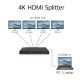 ACT HDMI Splitter AC7832 4K HDMI splitter, 1 input, 4 HDMI outputs