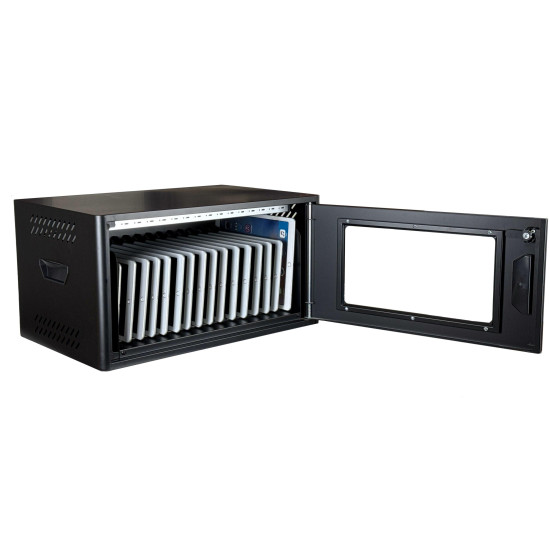 Universal charging cabinet for up to 12 tablets Estillo IP-2312 for wall mounting or freestanding, 12 x USB-C ports