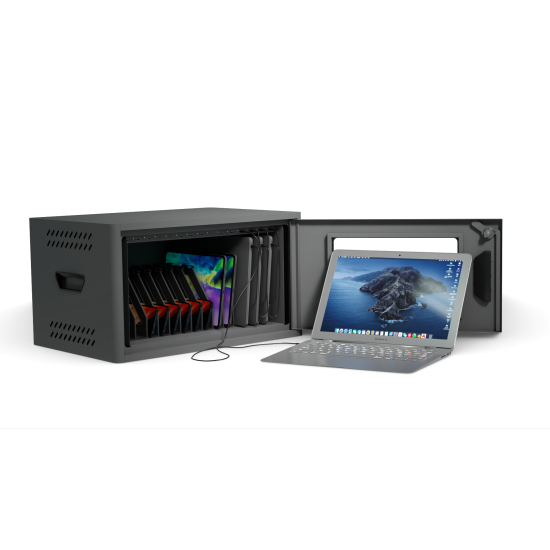 Universal charging cabinet for up to 16 tablets Estillo IP-2316 for wall mounting or freestanding, 16 x USB-C ports