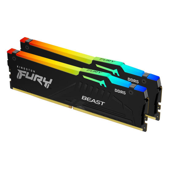 Memory Kingston FURY Beast Black RGB 64GB(2x32GB) DDR5 6000MHz 36CL