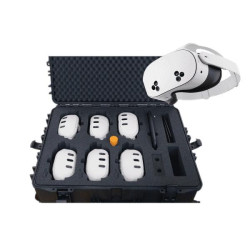 Set of 6 PICO Neo 3 VR headsets, case, router, tablet and accessories