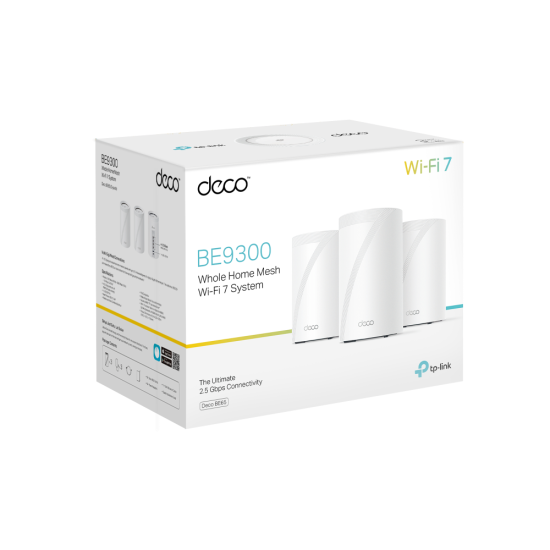 Mesh System TP-Link Deco BE65 Wi-Fi 7 BE9300 (3-Pack)