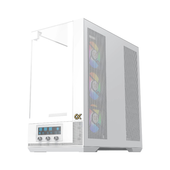 Xigmatek кутия Case EATX - Vision Arctic - 7 ARGB Fans, LCD Display Panel, Smart Fan Control