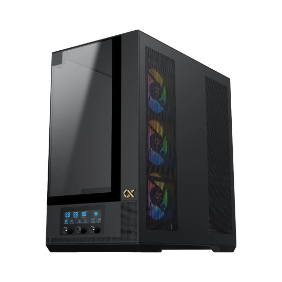 Xigmatek кутия Case EATX - Vision - 7 ARGB Fans, LCD Display Panel, Smart Fan Control