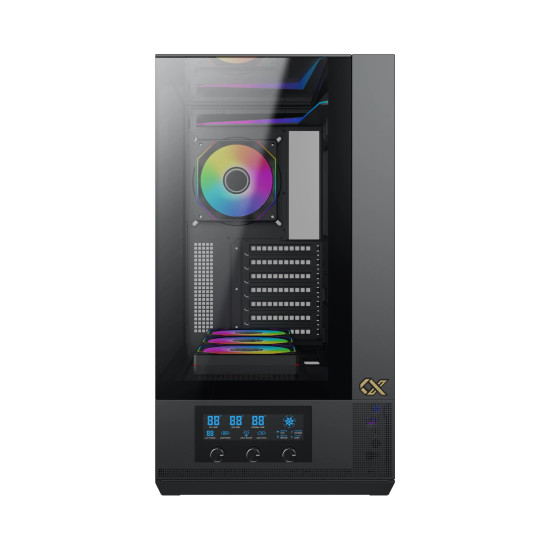 Xigmatek кутия Case EATX - Vision - 7 ARGB Fans, LCD Display Panel, Smart Fan Control
