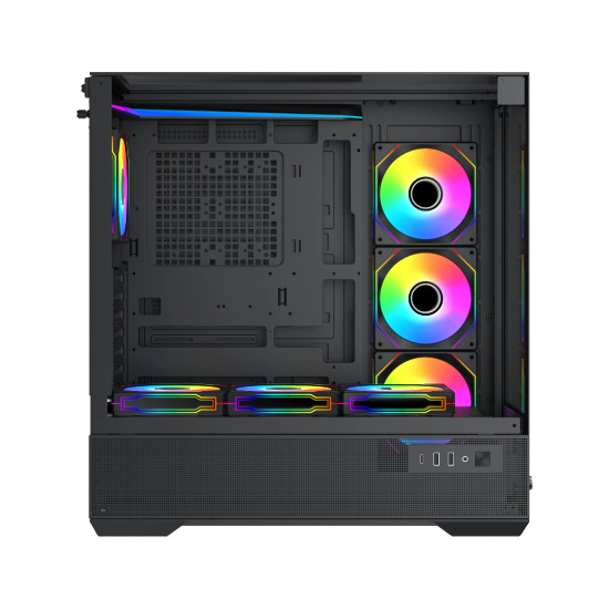Xigmatek кутия Case EATX - Vision - 7 ARGB Fans, LCD Display Panel, Smart Fan Control