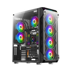 Xigmatek кутия Case EATX - Overtake - 6 ARGB Fans
