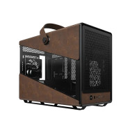Montech кутия Case mATX - Heritage PRO (B) - USB-C, Leather, 4 x 120 mm Fans