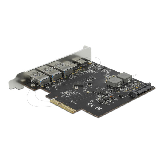 Delock PCI Express x4 Card to 2 x USB Type-C™ + 3 x USB Type-A - SuperSpeed USB 10 Gbps