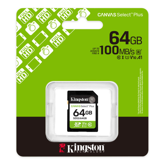 Memory card Kingston Canvas Select Plus SD 64GB