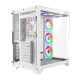 Gamemax кутия Case ATX - HYPE-A White - 4 x 120 mm Addressable RGB fans