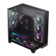 Gamemax кутия Case ATX - Infinity Pro Black - 5 x 120 mm Addressable RGB fans